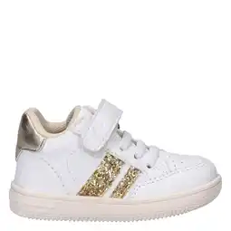Wehkamp Nelson Kids leren sneakers wit/goud aanbieding