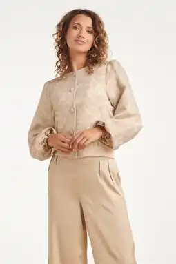 Wehkamp Smashed Lemon jack met lurex beige aanbieding