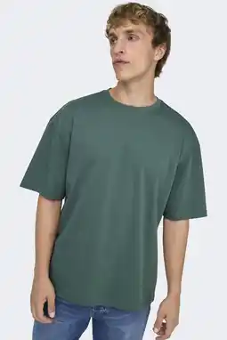 Wehkamp ONLY & SONS boxy T-shirt groen aanbieding