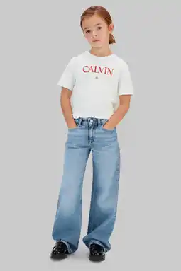 Wehkamp Calvin Klein wide leg jeans cloudy blue aanbieding