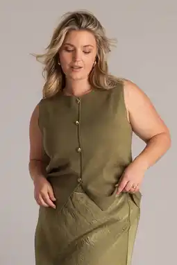 Wehkamp Yest Curve gilet olijfgroen aanbieding