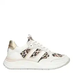 Wehkamp PS Poelman suède sneakers met panterprint wit aanbieding