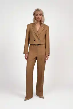 Wehkamp Fifth House straight regularwaist pantalon camel aanbieding