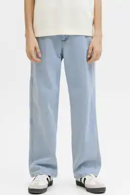 Wehkamp JACK & JONES JUNIOR highwaist baggy jeans light blue denim aanbieding