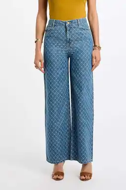 Wehkamp Morgan wide leg jeans medium blue denim aanbieding