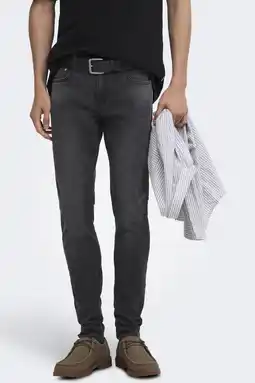 Wehkamp ONLY & SONS ONSWARP skinny jeans washed black aanbieding