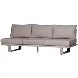 Wehkamp WOOOD 3-Zits Bank Bear - Aluminium - Zand - 80x210x87 aanbieding