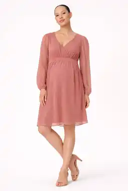 Wehkamp Noppies maternity zwangerschapsjurk Jaya van polyester oudroze aanbieding
