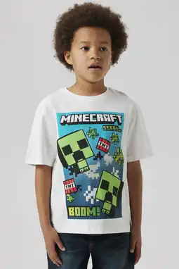 Wehkamp NAME IT KIDS Minecraft T-shirt wit aanbieding