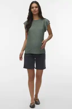 Wehkamp VERO MODA MATERNITY zwangerschaps T-shirt groen aanbieding