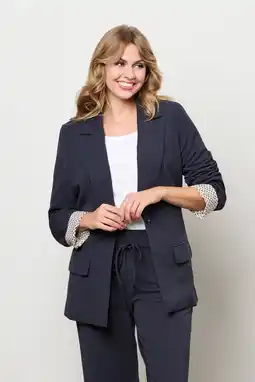 Wehkamp Co Woman regular blazer donkerblauw aanbieding