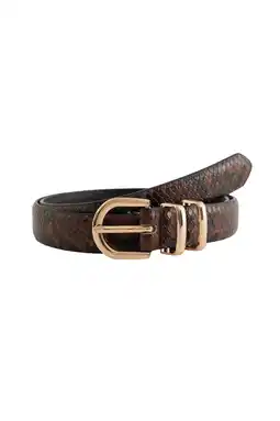Wehkamp WE Fashion riem met slangenprint bruin aanbieding