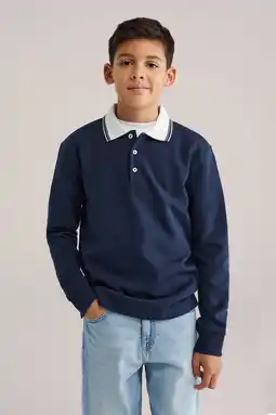 Wehkamp WE Fashion polo donkerblauw aanbieding