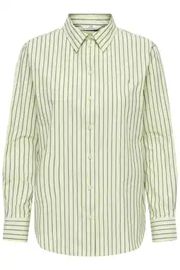 Wehkamp JDY gestreepte blouse lichtgroen aanbieding