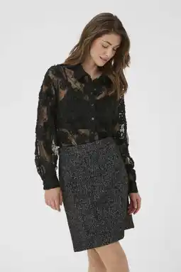 Wehkamp Cream blouse zwart aanbieding