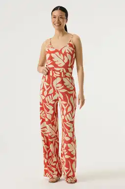 Wehkamp Garcia regularwaist gebloemde casual broek oranje aanbieding