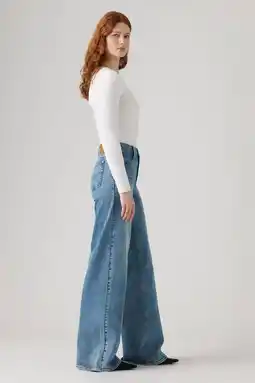 Wehkamp Levi's 728 HR WIDE LEG jeans medium blue denim aanbieding