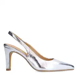 Wehkamp Manfield leren slingback pumps zilver aanbieding