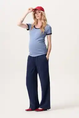 Wehkamp Noppies maternity regularwaist zwangerschaps casual broek donkerblauw aanbieding