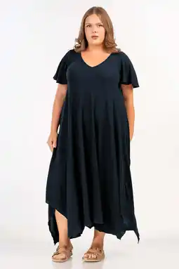 Wehkamp Curviss maxi jurk zwart aanbieding