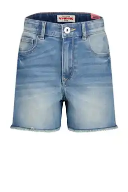 Wehkamp Vingino wide leg denim short medium blue denim aanbieding