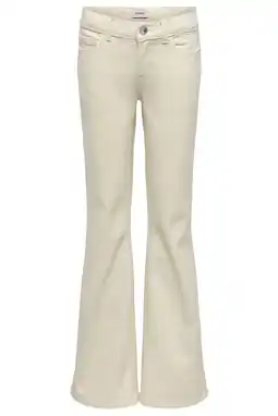 Wehkamp KIDS ONLY GIRL lowwaist flared jeans ecru aanbieding