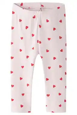 Wehkamp NAME IT BABY regular legging met hartjes roze aanbieding
