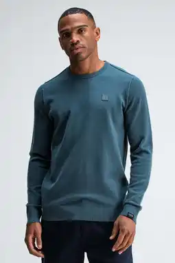 Wehkamp Butcher of Blue trui met wol fijn gebreid blauw aanbieding