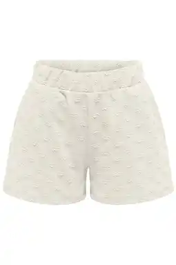 Wehkamp KIDS ONLY GIRL wide leg casual short met hartjes ecru aanbieding