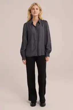 Wehkamp WE Fashion high waist straight fit pantalon zwart aanbieding
