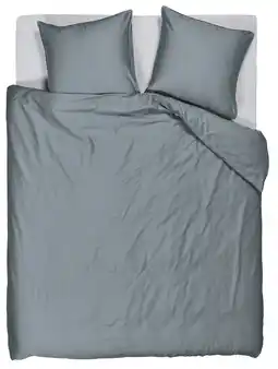 Wehkamp Studio LIVIT lyocell satijn dekbedovertrek lits-jumeaux grijsblauw (240x220 cm) aanbieding