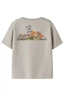 Wehkamp NAME IT MINI T-shirt met backprint grijs aanbieding