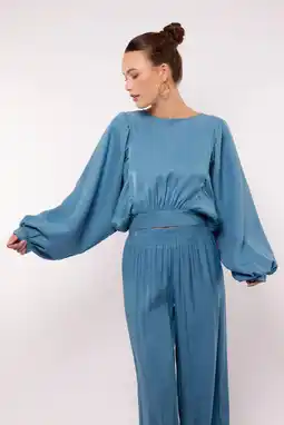 Wehkamp FLURESK blousetop blauw aanbieding