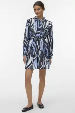 Wehkamp VERO MODA A-lijn jurk blauw aanbieding