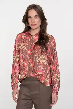 Wehkamp Geisha blouse bruin aanbieding