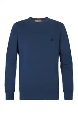 Wehkamp Timberland fijn gebreide pullover van katoen blauw aanbieding