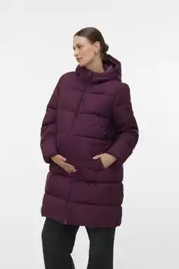 Wehkamp MAMALICIOUS zwangerschaps winterjas burgundy aanbieding