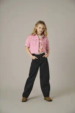 Wehkamp KIDS ONLY GIRL straight leg jeans black denim aanbieding