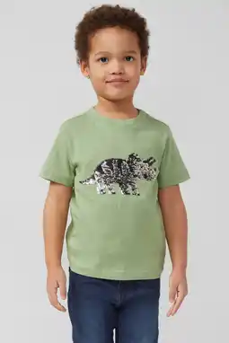 Wehkamp s.Oliver T-shirt lichtgroen met pailletten aanbieding