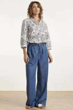 Wehkamp Smashed Lemon blouse met paisley print beige aanbieding