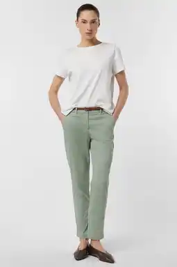 Wehkamp comma slim regularwaist chino turquoise aanbieding