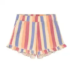 Wehkamp Daily7 straight regularwaist gestreepte casual short roze aanbieding