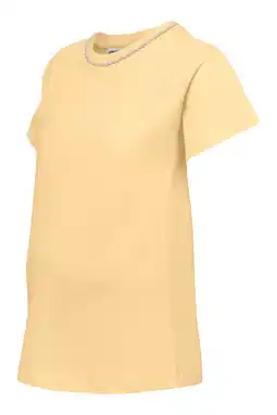 Wehkamp ONLY MATERNITY zwangerschaps T-shirt met parels geel aanbieding