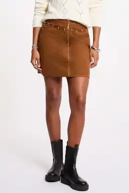 Wehkamp Morgan kokerrok in suèdelook cognac aanbieding