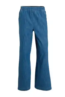 Wehkamp Anytime denim wide leg broek blauw aanbieding