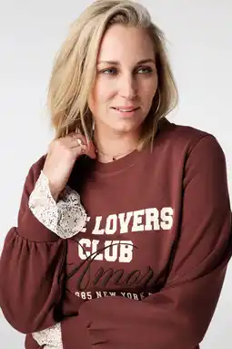 Wehkamp MS Mode sweater bruin aanbieding