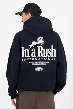 Wehkamp Prohibited hoodie met backprint donkerblauw aanbieding