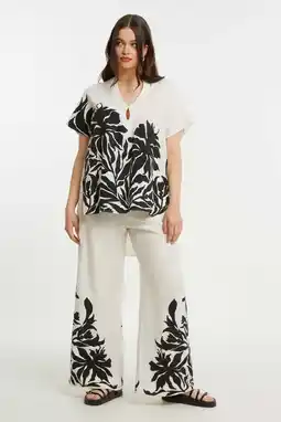 Wehkamp Mat Fashion gebloemde top wit aanbieding