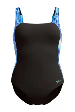 Wehkamp Speedo Shape Comprex Ultra corrigerend badpak LunaLustre zwart/lichtblauw aanbieding