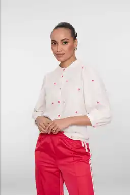 Wehkamp Geisha blouse met hartjes ecru aanbieding